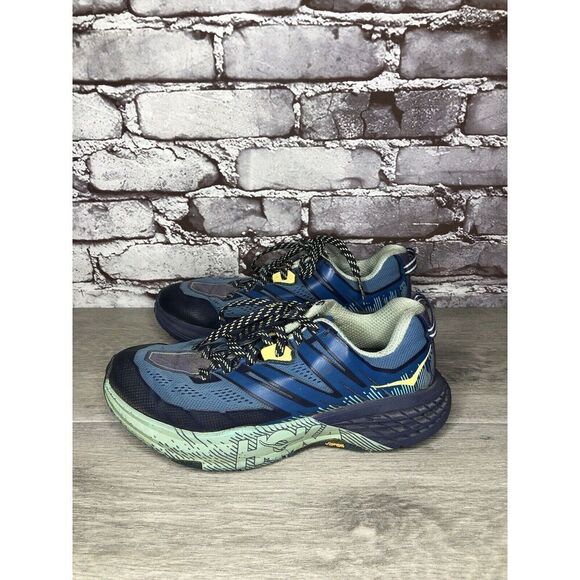 Hoka One One Speedgoat 3 Blue Synthetic Sneakers Shoes Women Sz 7M US/38 2/3EU - Picture 14 of 16